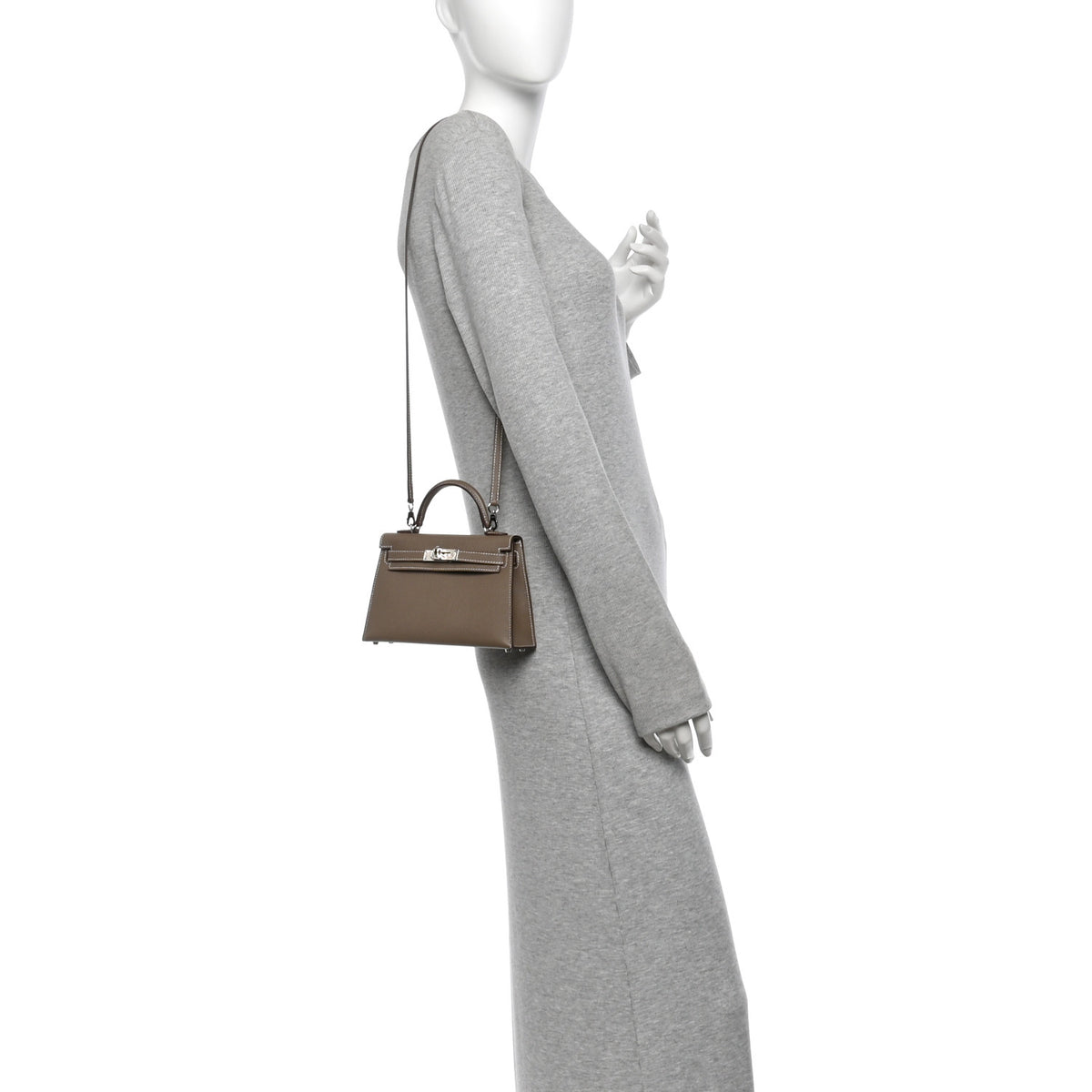 Hermes Epsom Mini Kelly Sellier 20 Etoupe 2 of 14