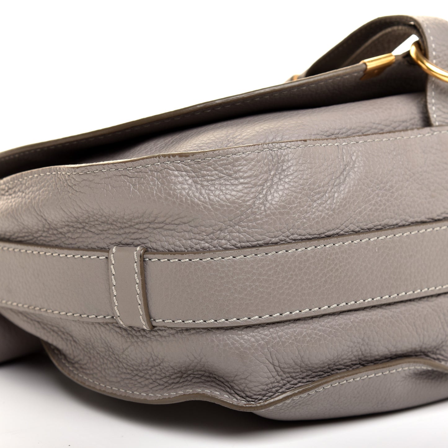 Calfskin Medium Marcie Round Crossbody Bag Cashmere Grey