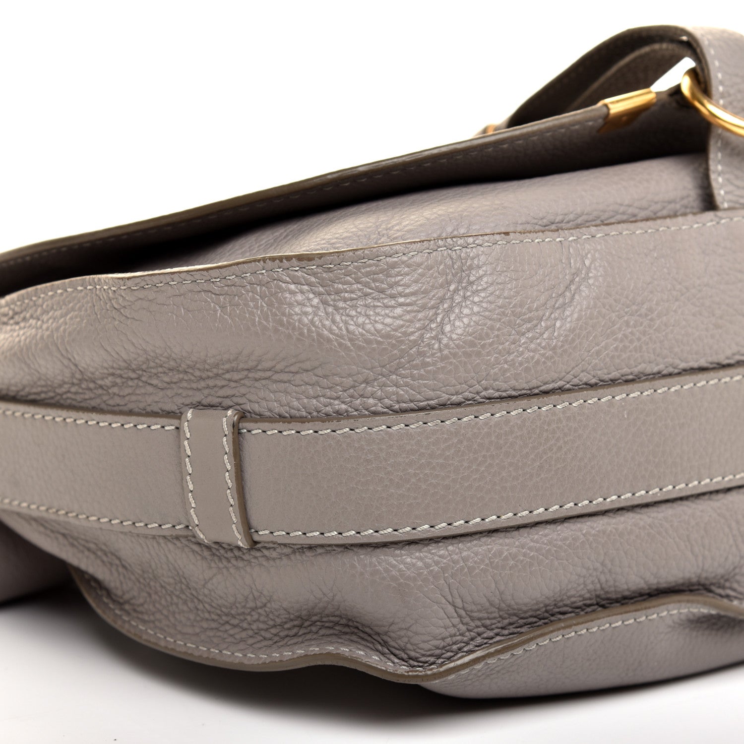 Chloe Calfskin Medium Marcie Round Crossbody Bag Cashmere Grey 6 of 11