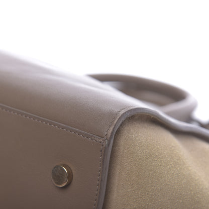 Saint Laurent Calfskin Suede Small Monogram Downtown Cabas Taupe 21 of 21