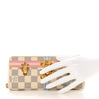 Louis Vuitton Damier Azur Summer Trunks Clemence Wallet 2 of 10