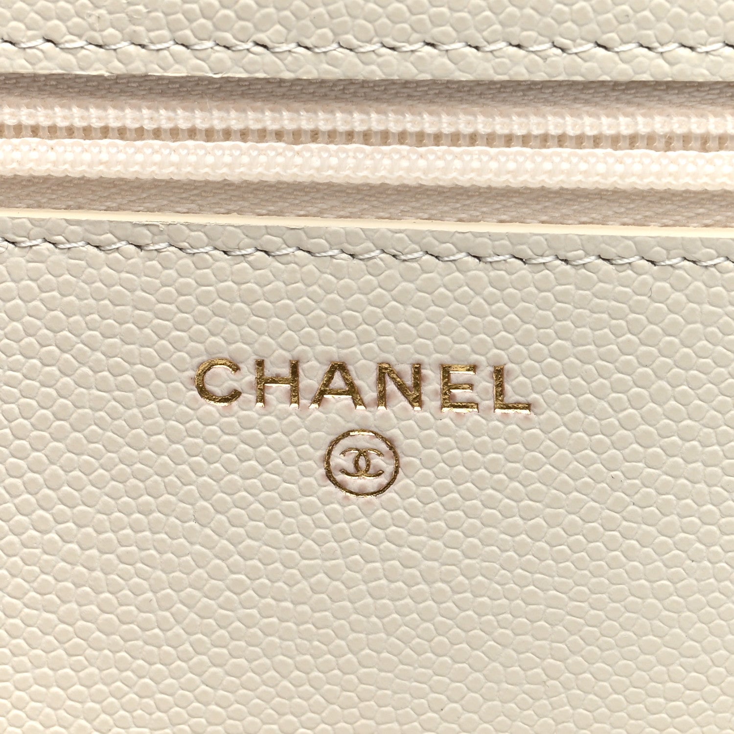Chanel Caviar Quilted Wallet on Chain WOC White 6 of 11