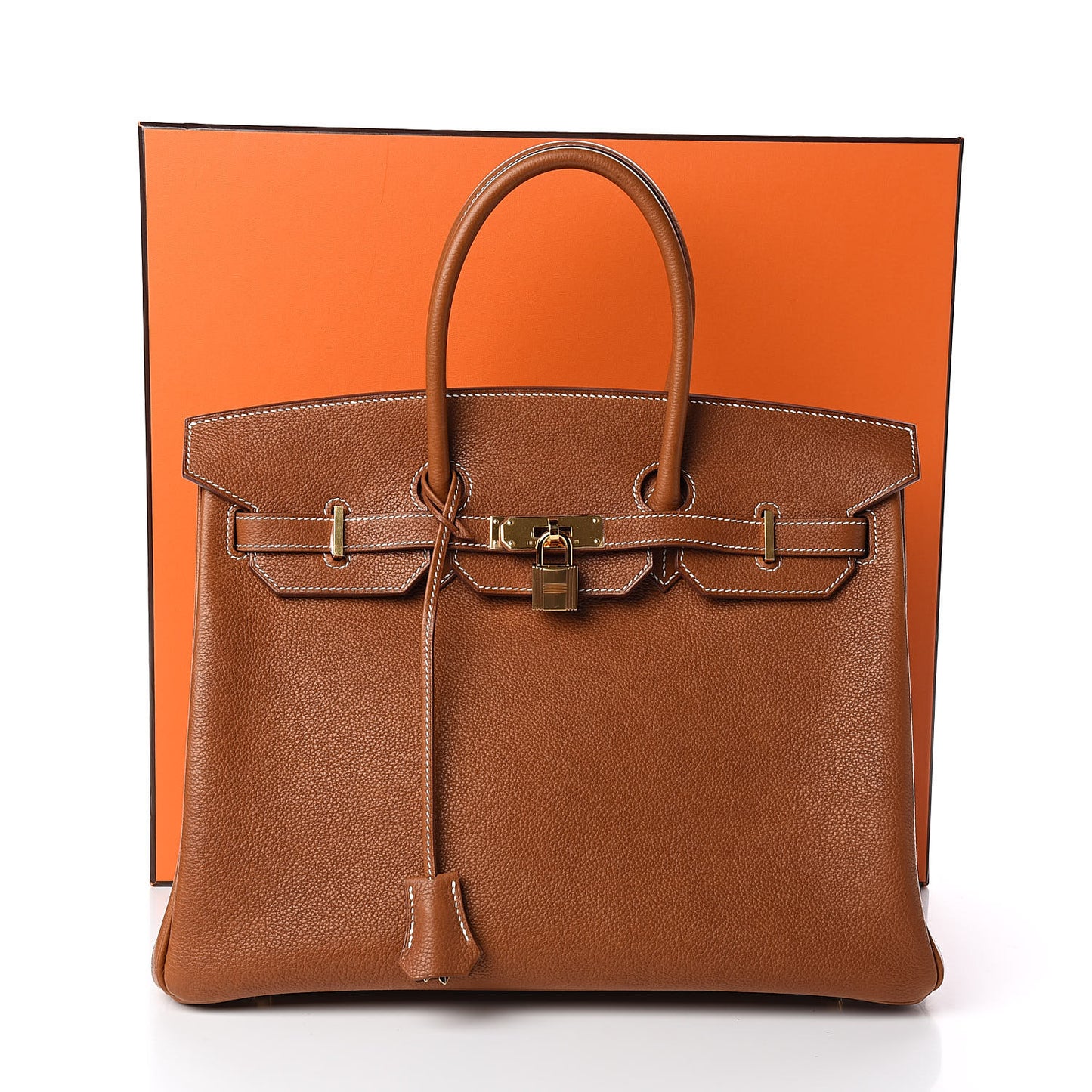 Natural Barenia Faubourg Birkin 35 Fauve
