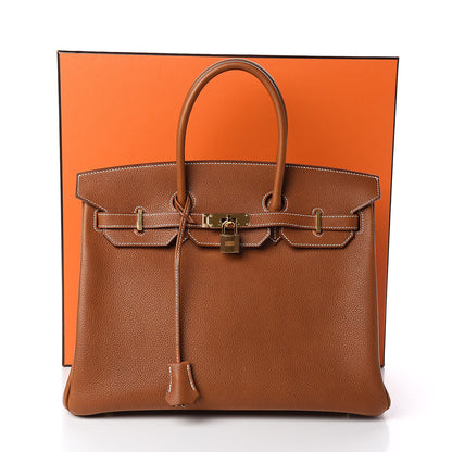 Hermes Natural Barenia Faubourg Birkin 35 Fauve 32 of 32