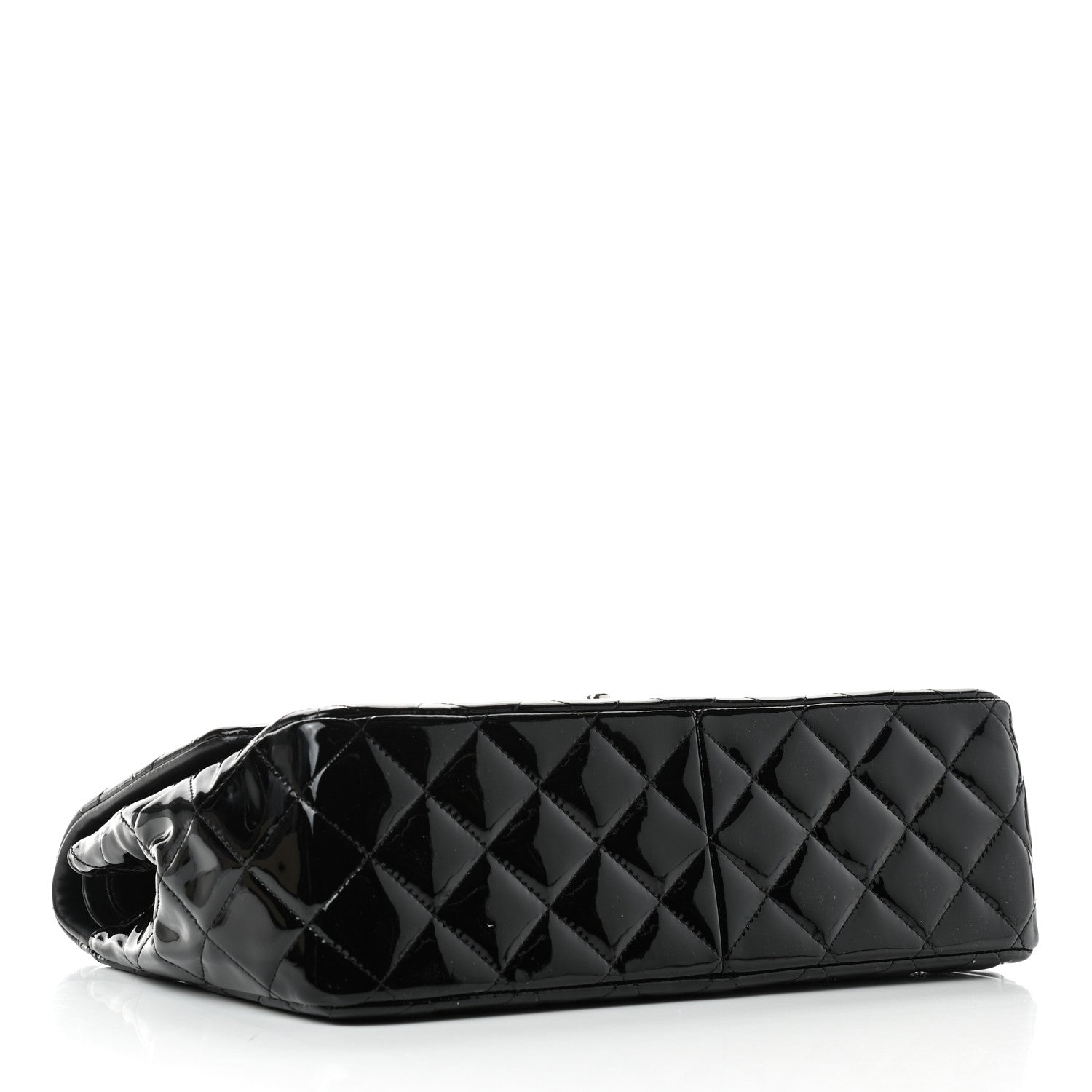 Chanel Patent Quilted Jumbo Double Flap Black 4 of 9