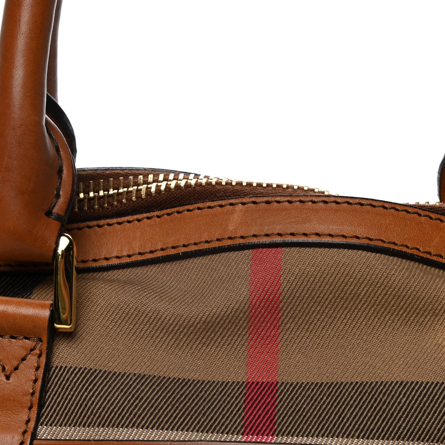 Bridle Calfskin House Check Small Orchard Bowling Bag Deep Claret
