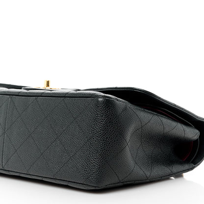 Chanel Caviar Quilted Jumbo Double Flap Black 10 of 14