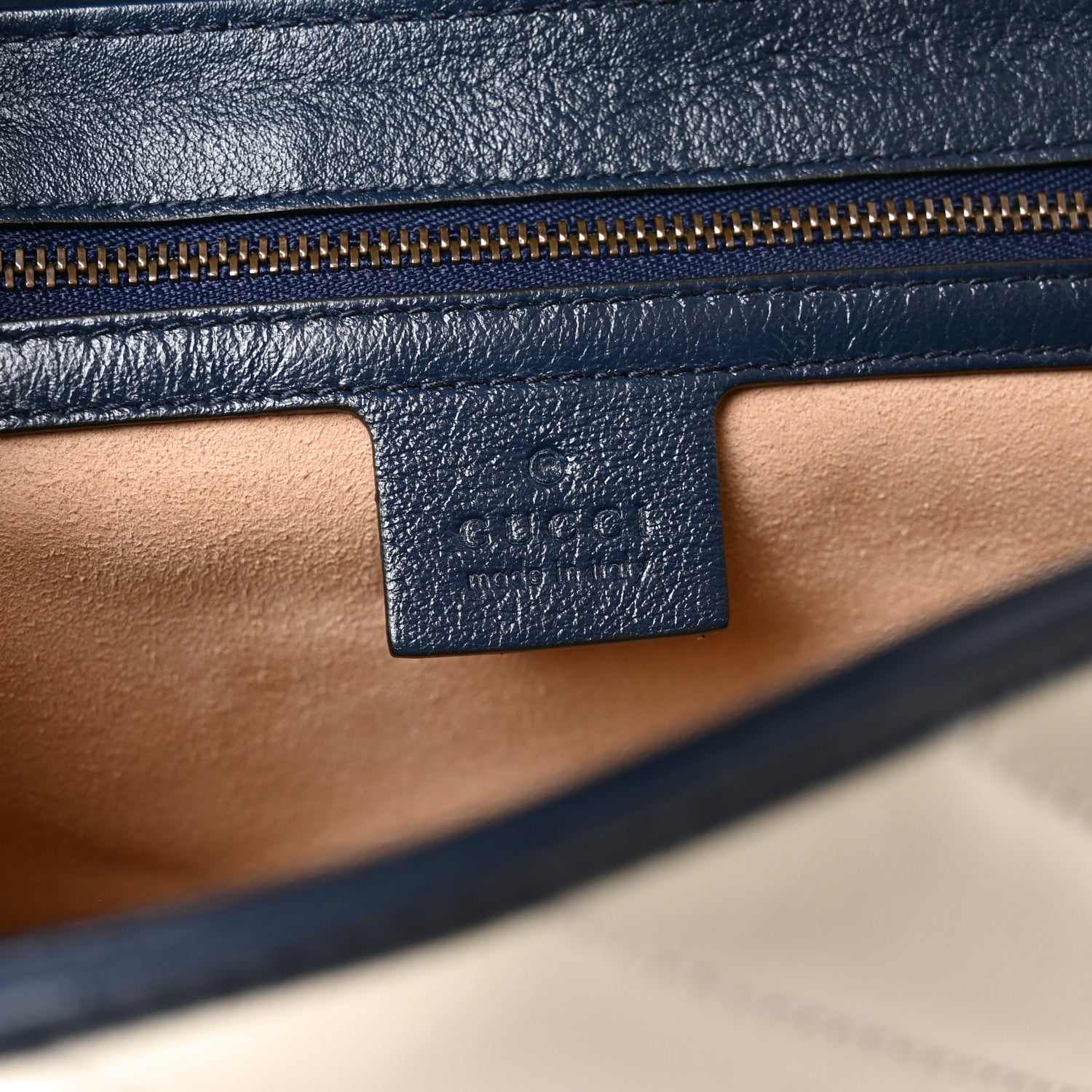 Gucci Vintage Effect Calfskin Matelasse Diagonal Small Torchon GG Marmont Shoulder Bag Mystic White Blue Agata 5 of 9