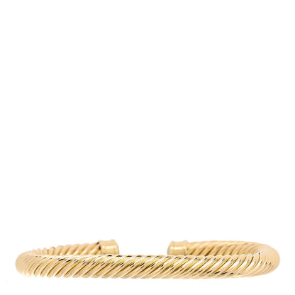 David Yurman 18K Yellow Gold 7mm Cablespira Oval Bracelet 2 of 4