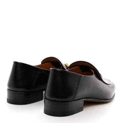 Gucci Goatskin Womens Horsebit Mid-Heel Loafers 36.5 Black 4 of 8