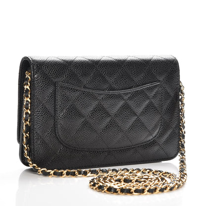 Chanel Caviar Quilted Wallet On Chain WOC Black 3 of 9
