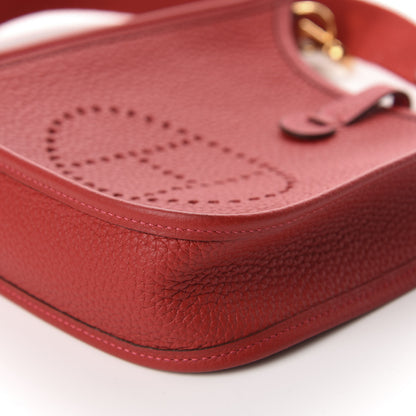 Hermes Taurillon Clemence Evelyne TPM Rouge Casaque 7 of 11