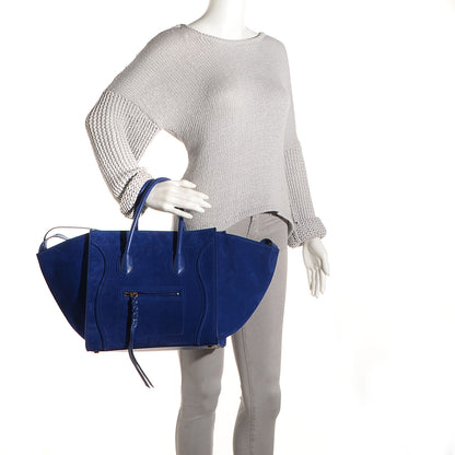 Celine Suede Medium Phantom Luggage Colbalt Blue 2 of 8