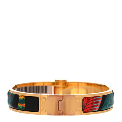 Hermes Enamel Printed Narrow Charniere Savana Dance Hinged Bracelet S Futurisme 3 of 5