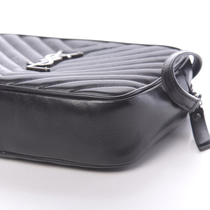 Saint Laurent Calfskin Matelasse Monogram Lou Camera Bag Black 8 of 15
