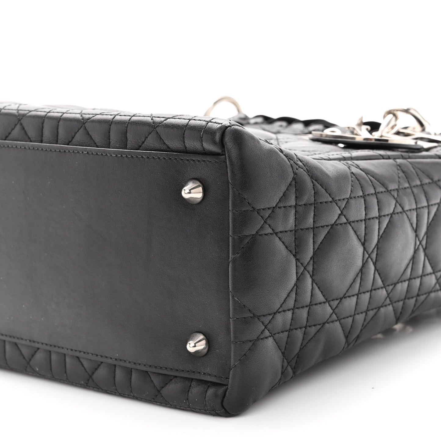 Lambskin Cannage Medium Lady Dior Black