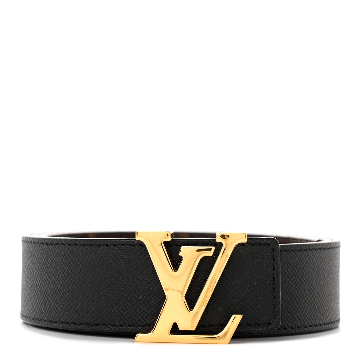 Calfskin Monogram 30mm LV Initiales Reversible Belt 80 32 Black
