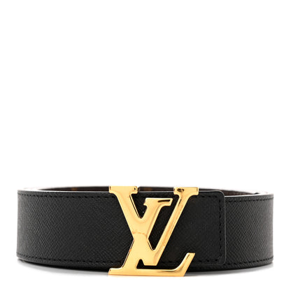 Louis Vuitton Calfskin Monogram 30mm LV Initiales Reversible Belt 80 32 Black 1 of 9