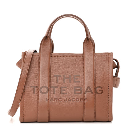 Marc Jacobs Grained Calfskin Mini The Tote Bag Argan Oil 1 of 18
