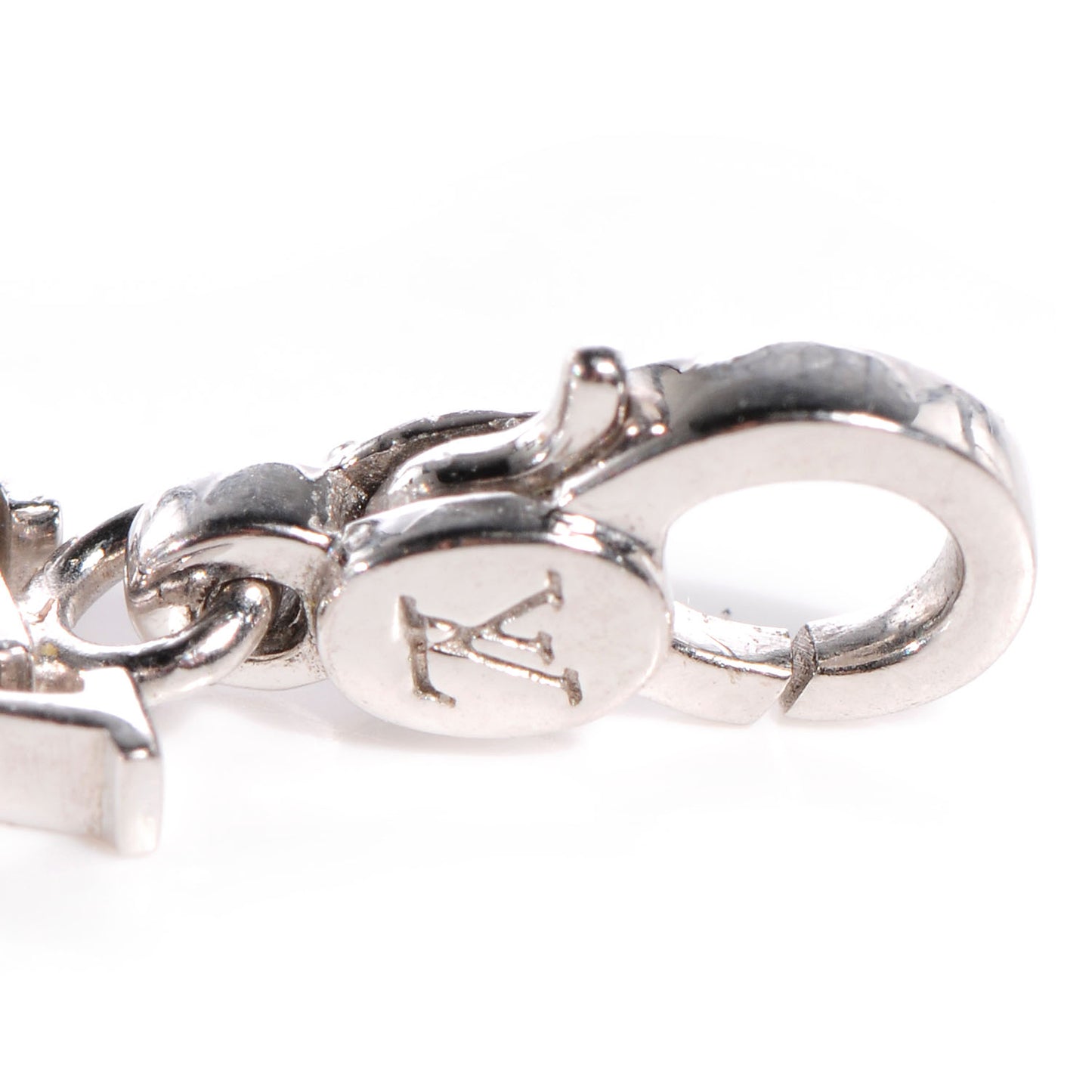 18k White Gold Amethyst Charm