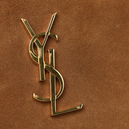 Saint Laurent Suede Fringe Monogram Shopping Tote Light Ochre 13 of 13