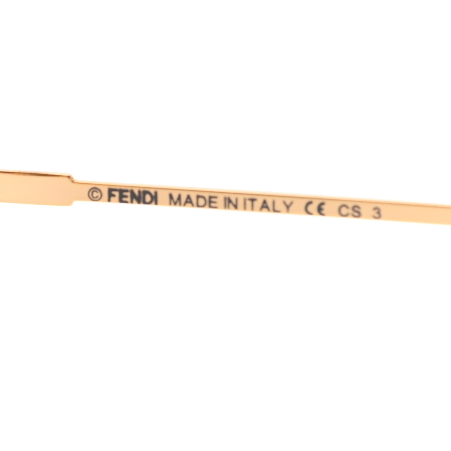 Metal Mirrored Eyeline Sunglasses FF 0193/S Matte Gold