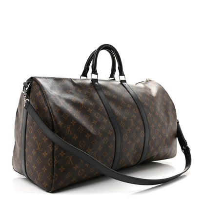 Louis Vuitton Monogram Macassar Keepall Bandouliere 55 2 of 10
