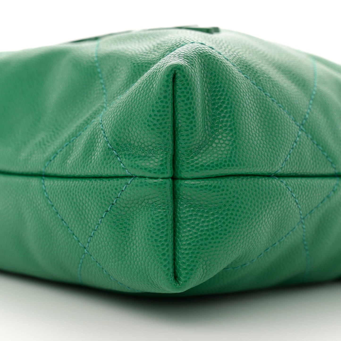 Shiny Caviar Quilted Mini Chanel 22 Green