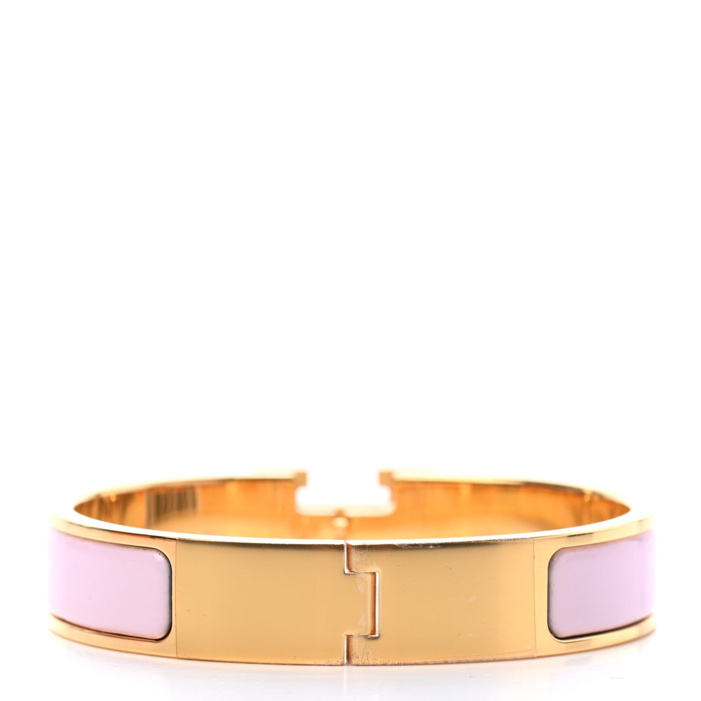 Enamel Narrow Clic Clac H Bracelet PM Rose Dragee