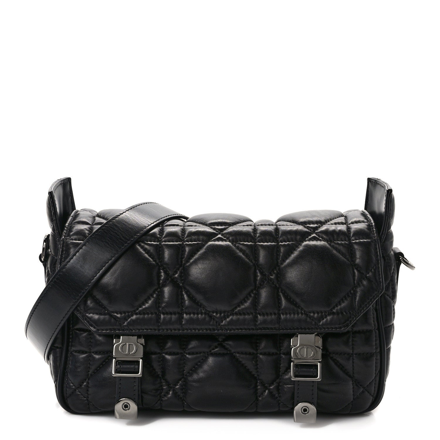 Christian Dior Calfskin Macrocannage Small Diorcamp Messenger Black 1 of 12