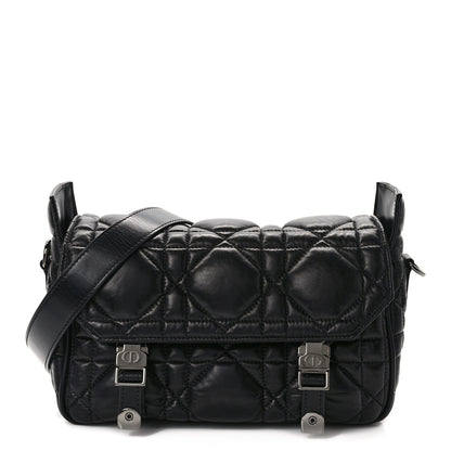 Christian Dior Calfskin Macrocannage Small Diorcamp Messenger Black 1 of 12