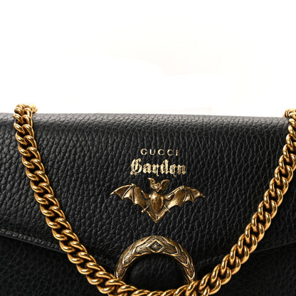Gucci Calfskin Garden Dionysus Chain Wallet Black 7 of 9