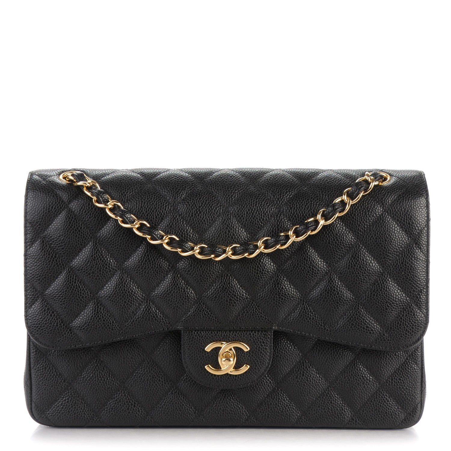 Chanel Caviar Quilted Jumbo Double Flap Black 1 of 7