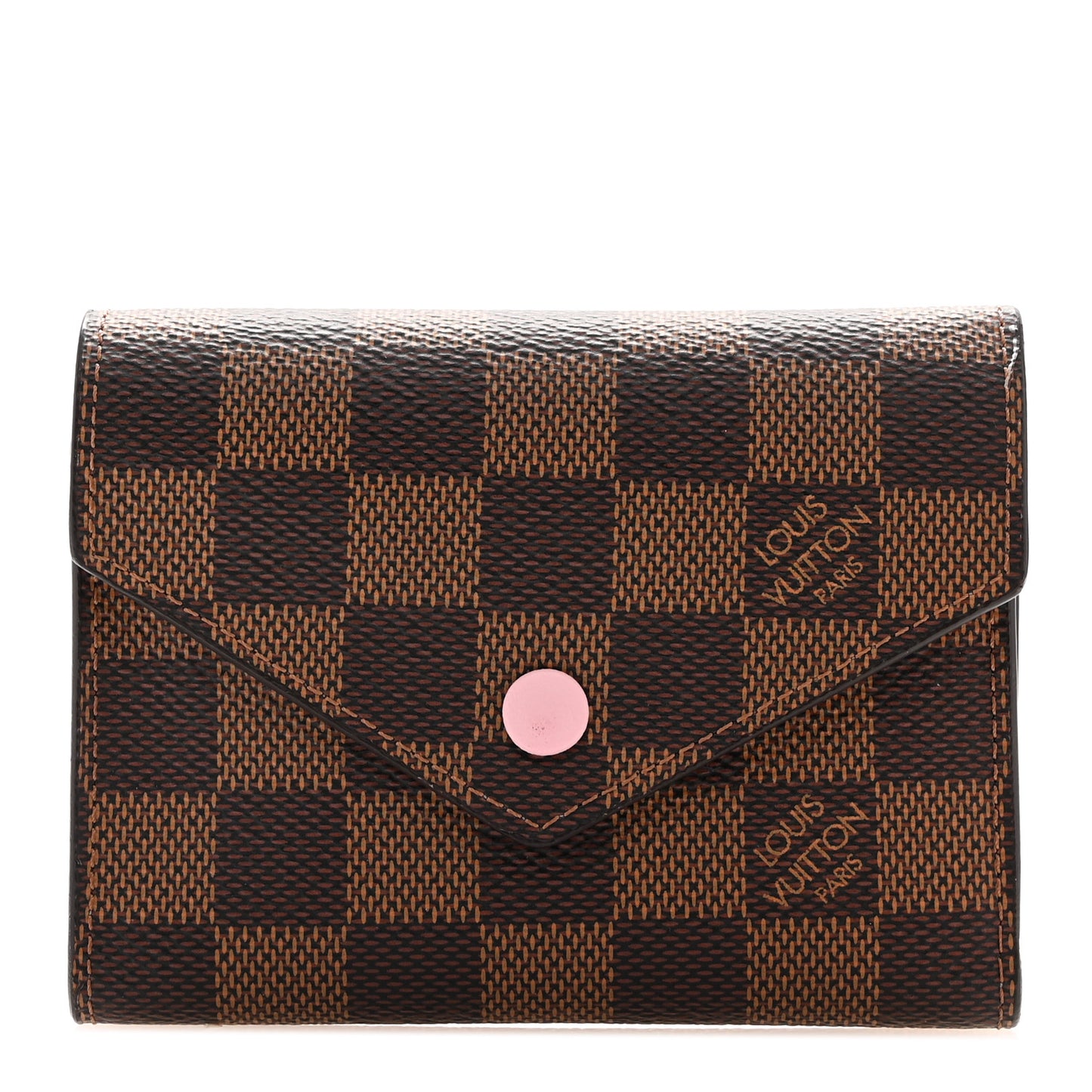 Damier Ebene Victorine Wallet Rose Ballerine