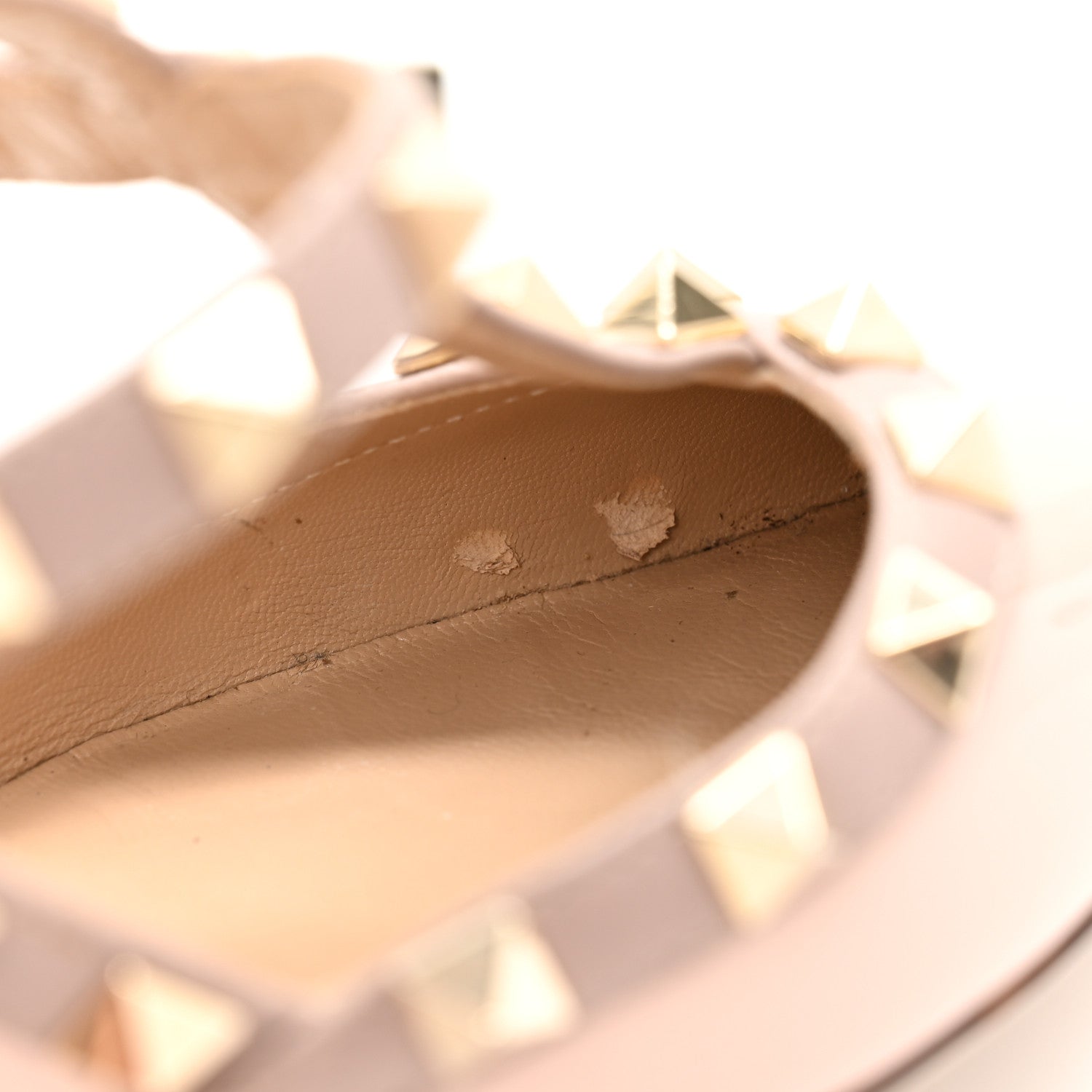 Valentino Garavani Patent Nappa Rockstud Ankle Strap 100mm Pumps 39 Water Rose Poudre 9 of 11