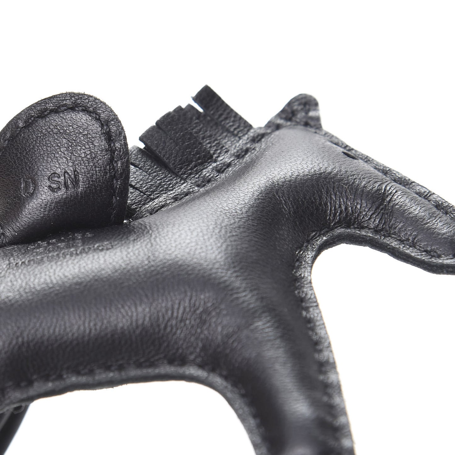 Milo Lambskin Grigri Rodeo Horse Bag Charm PM So Black