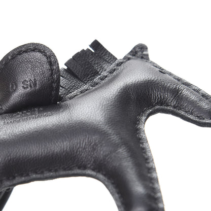 Hermes Milo Lambskin Grigri Rodeo Horse Bag Charm PM So Black 4 of 5