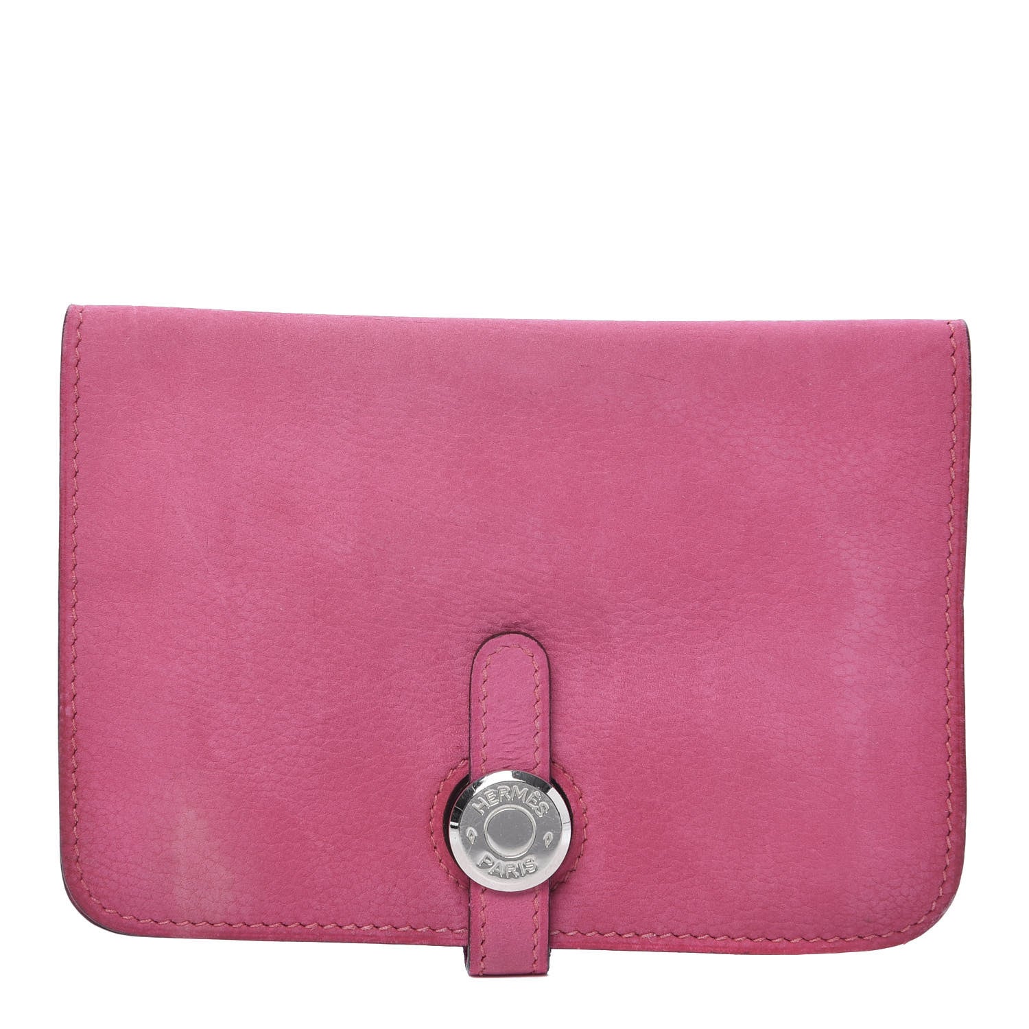 Hermes Taurillon Gaucho Dogon Compact Wallet Fuchsia 1 of 11