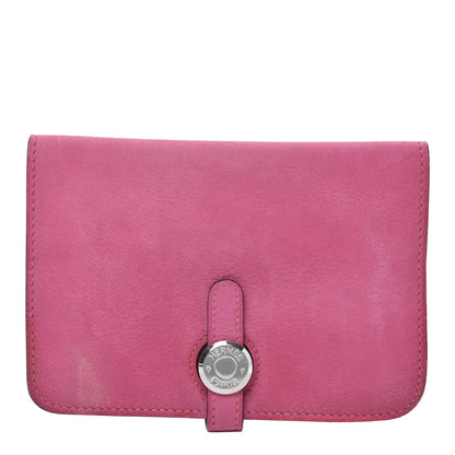 Hermes Taurillon Gaucho Dogon Compact Wallet Fuchsia 1 of 11