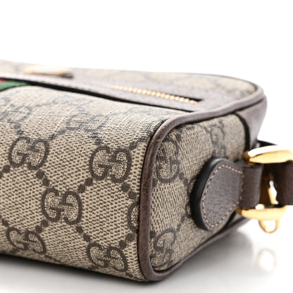 Gucci GG Supreme Monogram Web Mini Ophidia Shoulder Bag Brown 10 of 10