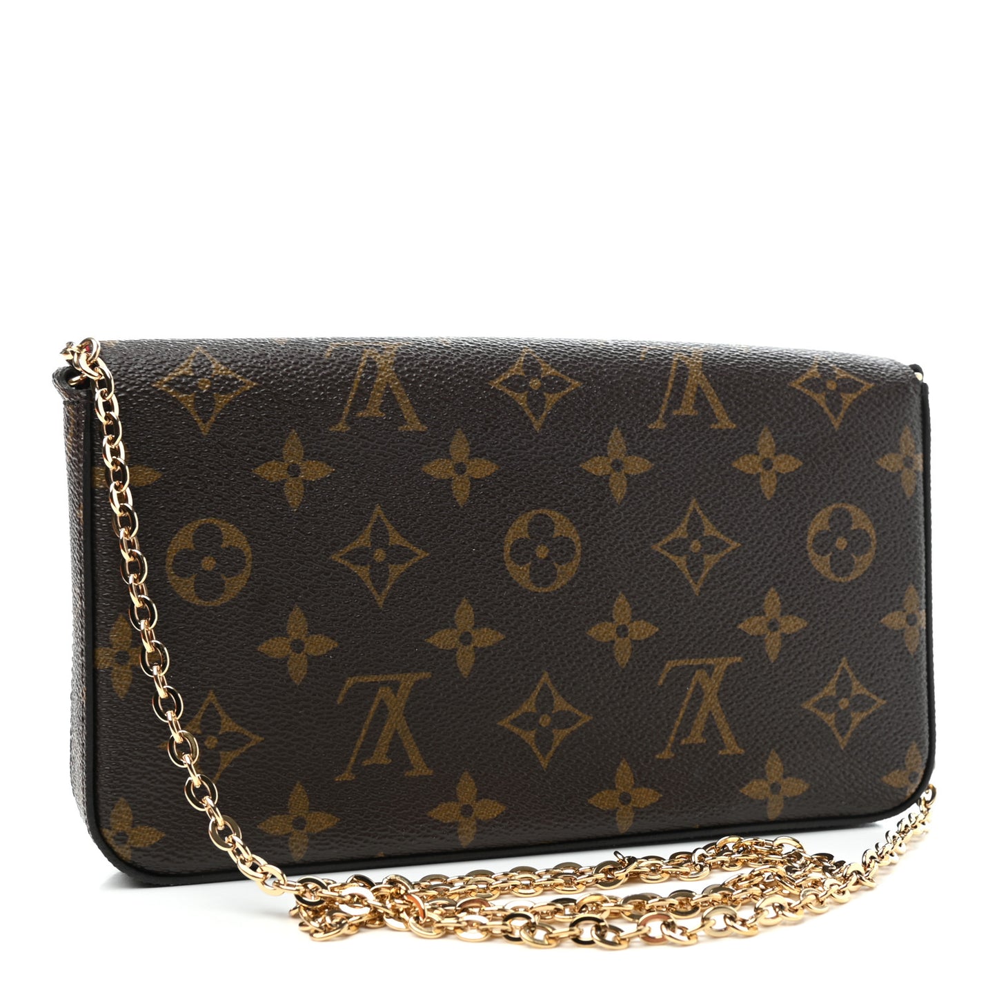 Monogram Pochette Felicie Chain Wallet Fuchsia