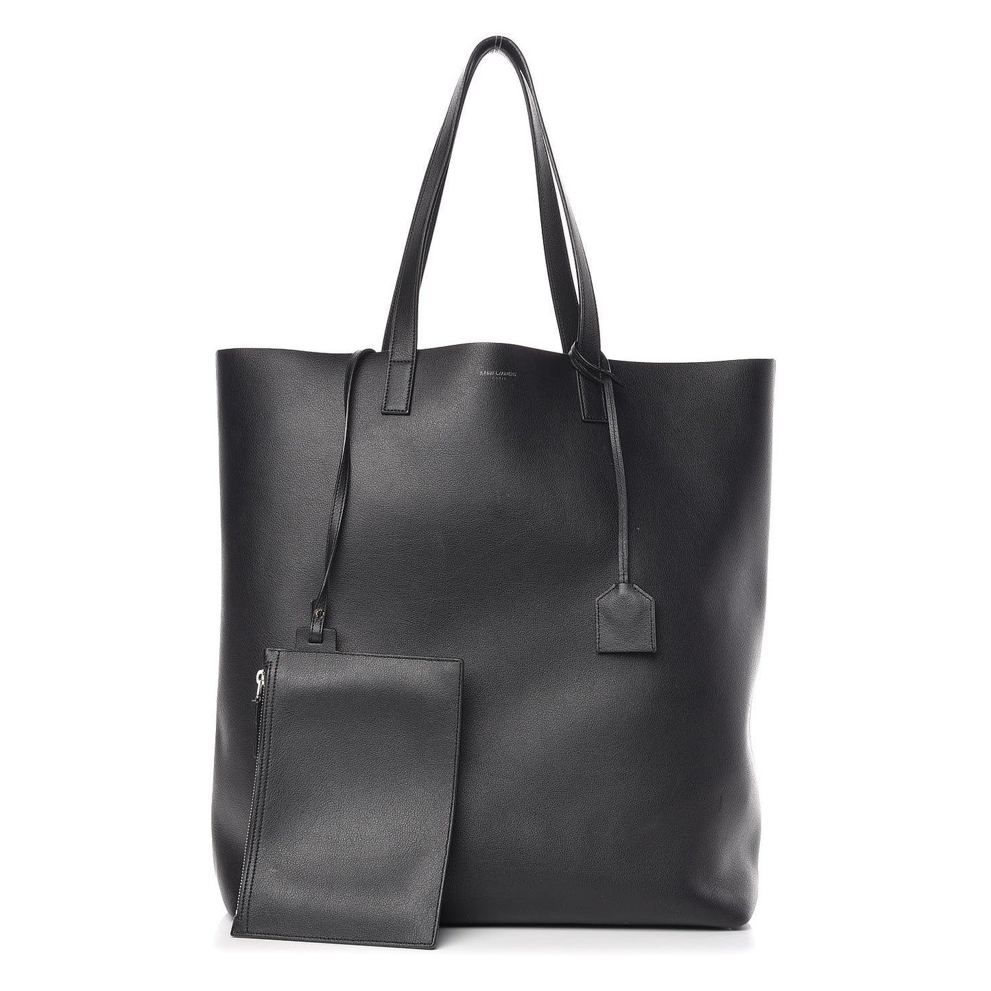 Calfskin Medium Shopping Tote Black
