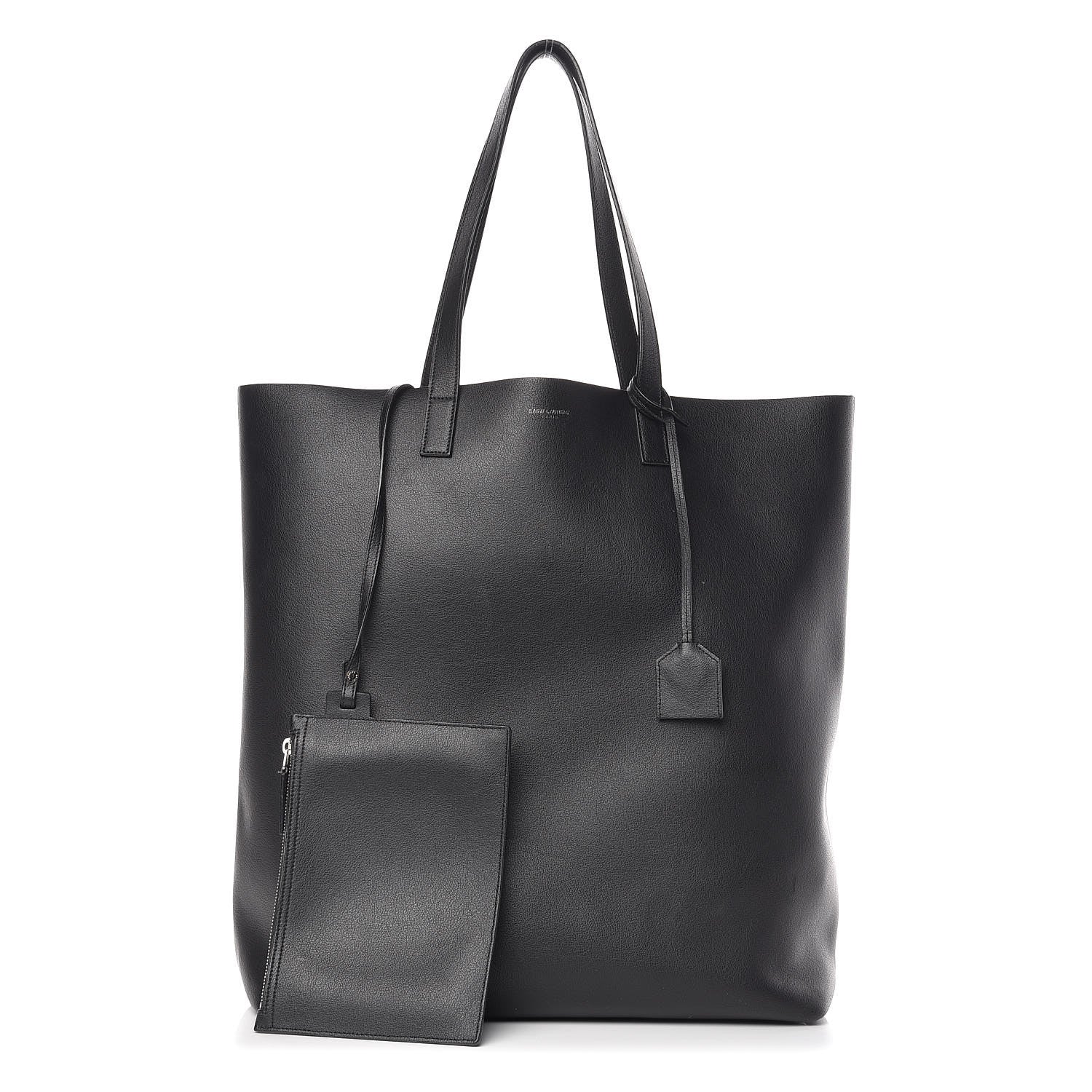 Saint Laurent Calfskin Medium Shopping Tote Black 1 of 17