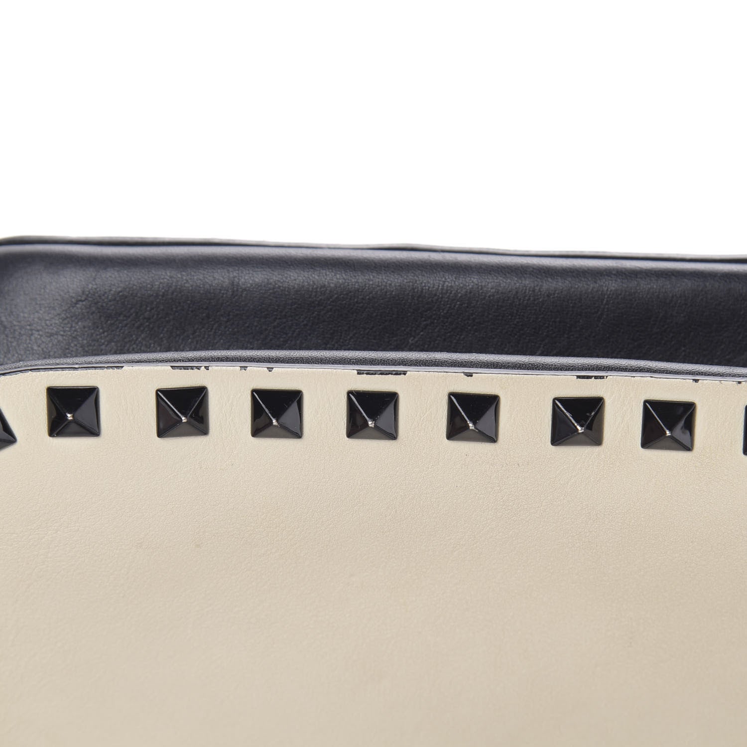 Valentino Garavani Calfskin Rockstud Camera Crossbody Bag Ivory Black 15 of 16