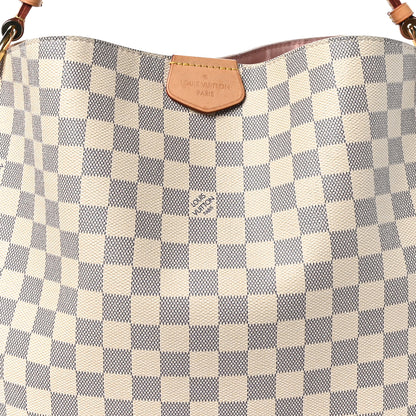 Louis Vuitton Damier Azur Graceful MM Rose Ballerine 7 of 9