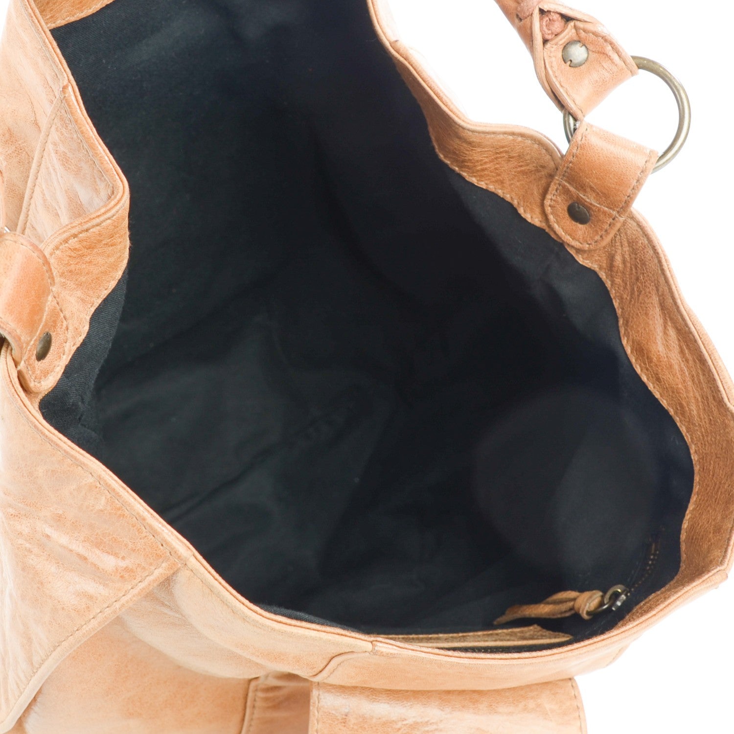 Balenciaga Chevre Classic Hardware Shrug Hobo Caramel 5 of 9