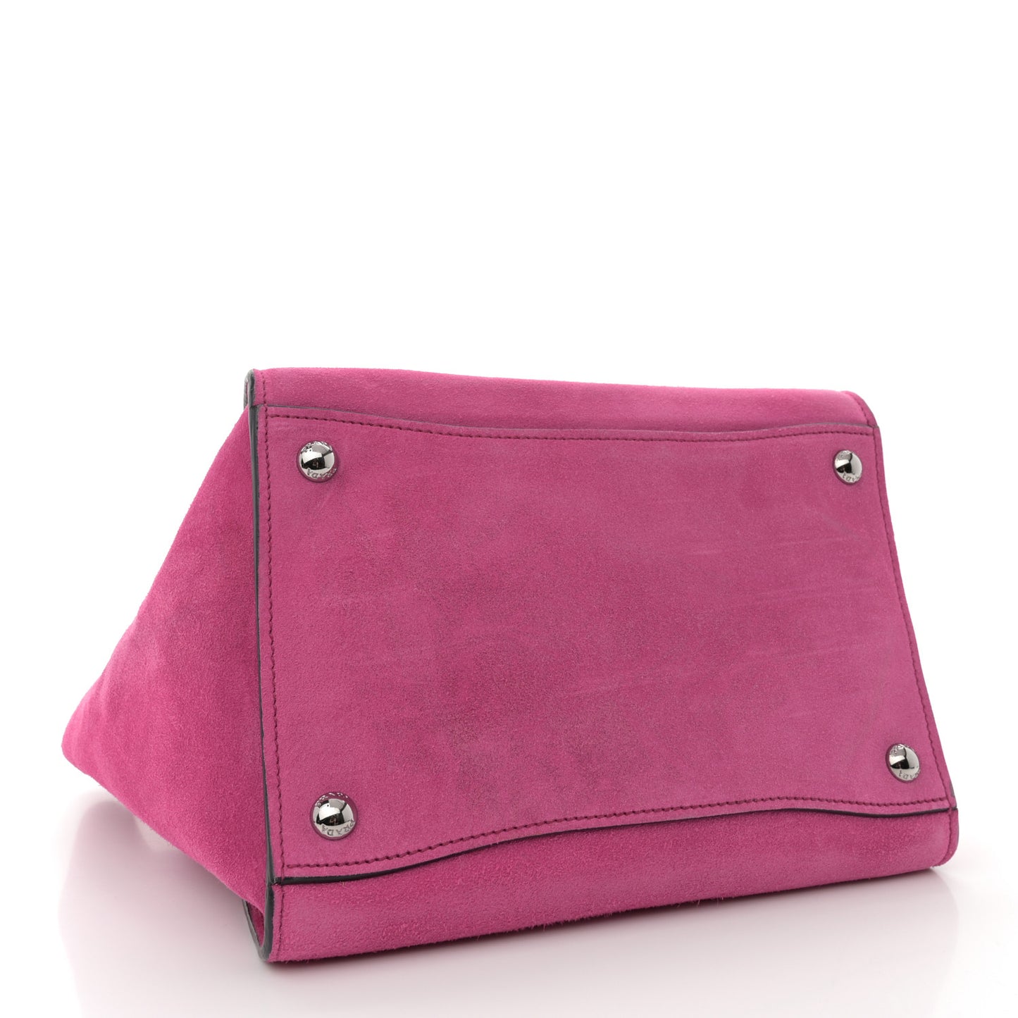 Scamosciato Suede Twin Pocket Tote Fuxia