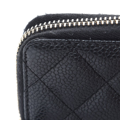 Chanel Caviar Quilted Zip Coin Purse Black 8 of 9
