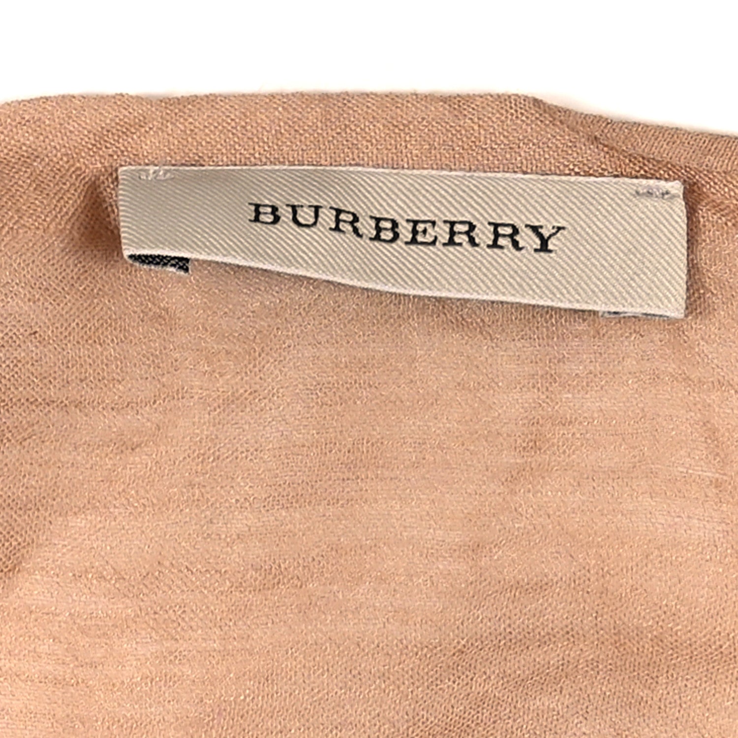 Burberry Modal Silk Cashmere Mega Check Lightweight Scarf Camel 3 of 4