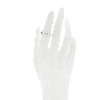 Hermes 18K White Gold Diamond Ever Herakles Wedding Band Ring 50 5.25 2 of 4